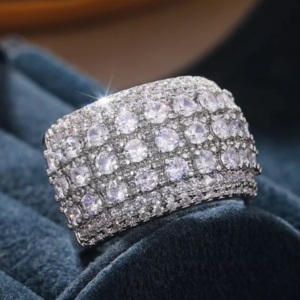 STERLING SILVER WIDE RING - Picture 3 of 3